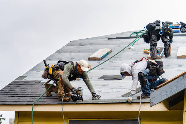 Professional Gutter Installation technician working in Breckenridge, MN